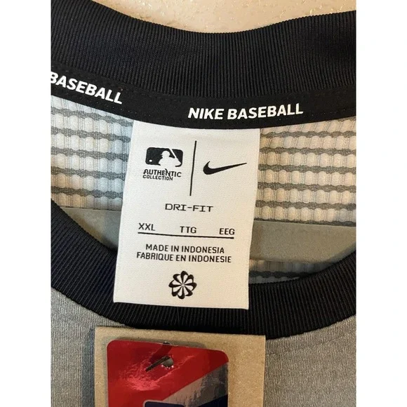 Men's 2XL NWT Minnesota Twins Nike Game Time Raglan Long Sleeve Shirt Gray